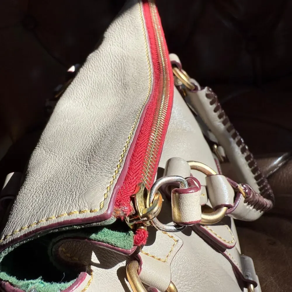 Dooney & Bourke Florentine Mini Satchel Light Taupe Leather Crossbody Bag